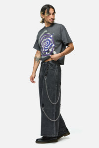 Dangerfield - Whirl Denim Wide Leg Cargo - black