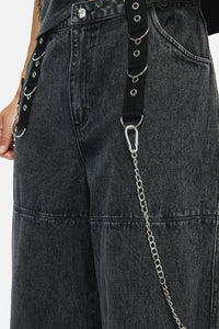 Dangerfield - Whirl Denim Wide Leg Cargo - black