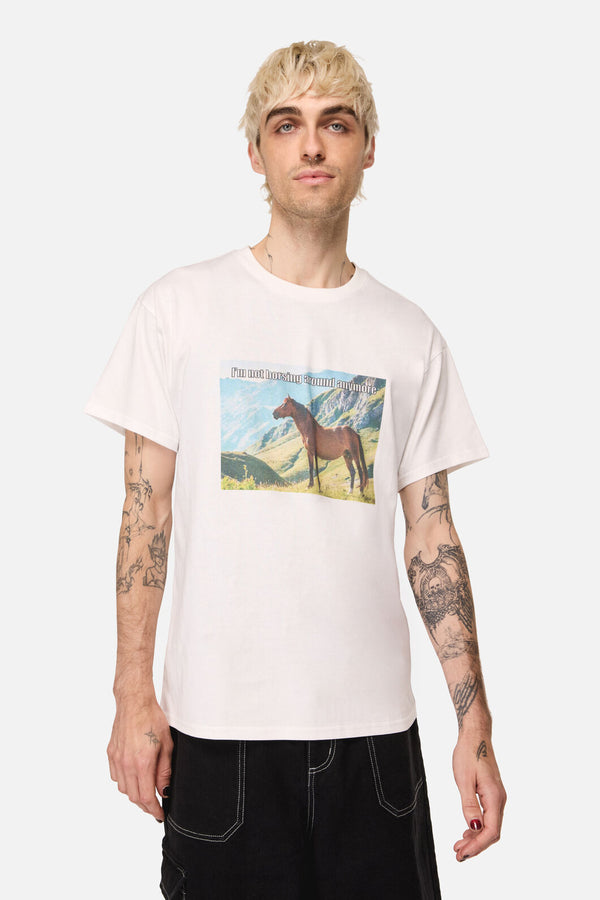 Dangerfield - Not Horsing Around Tee - white