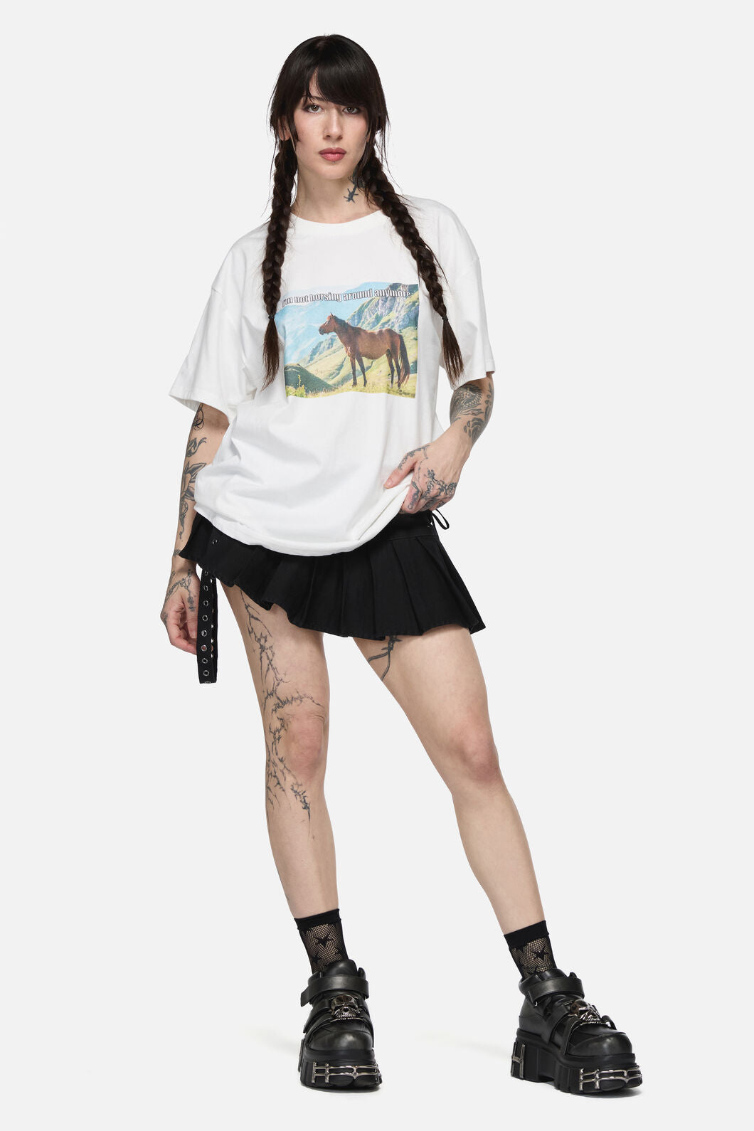 Dangerfield - Not Horsing Around Tee - white