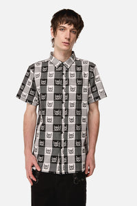 Dangerfield - Atomic Cat Shirt - black-white