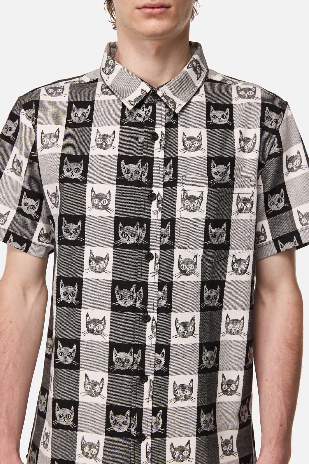 Dangerfield - Atomic Cat Shirt - black-white