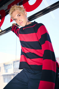 Dangerfield - Jackalope Stripe Knit - black-red