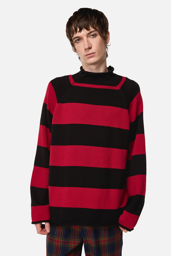 Dangerfield - Jackalope Stripe Knit - black-red