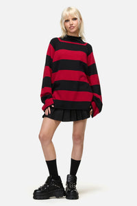 Dangerfield - Jackalope Stripe Knit - black-red