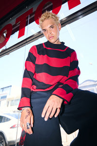 Dangerfield - Jackalope Stripe Knit - black-red