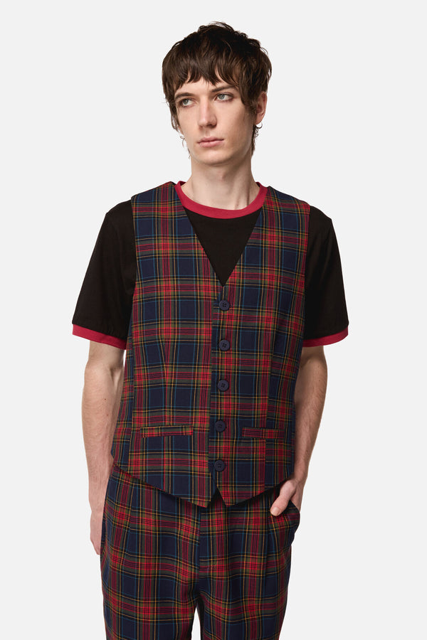 Dangerfield - Antler Check Vest - multi
