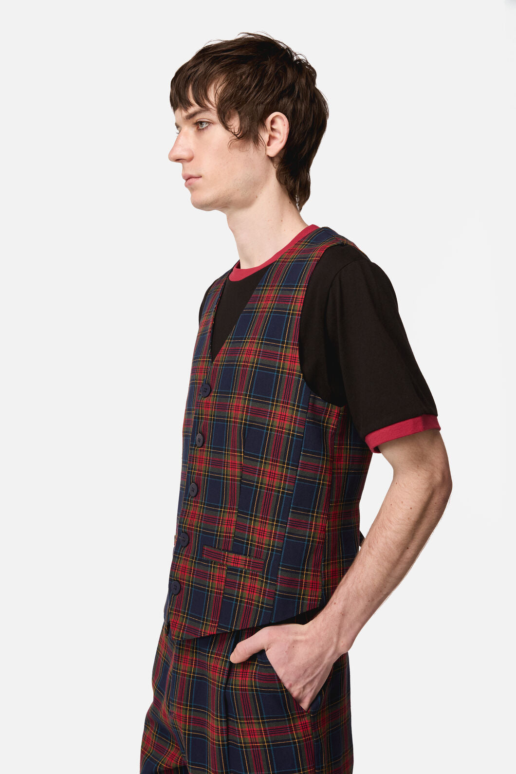 Dangerfield - Antler Check Vest - multi