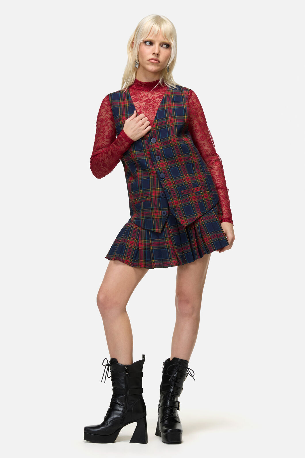 Dangerfield - Antler Check Vest - multi