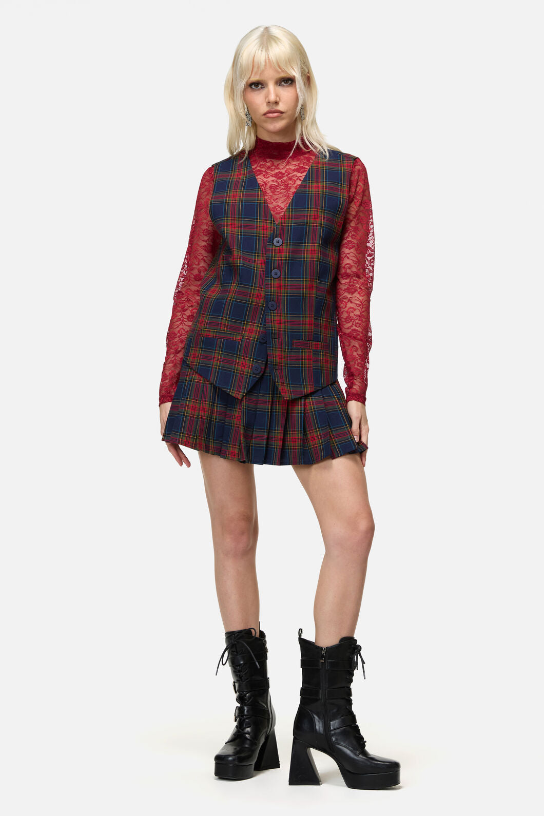 Dangerfield - Antler Check Vest - multi