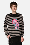 Dangerfield - Creeps Goth Stripe Knit - black