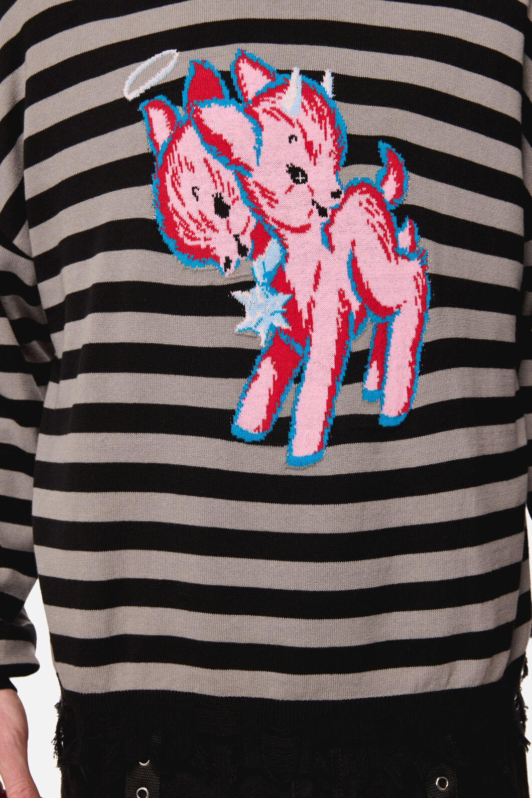 Dangerfield - Creeps Goth Stripe Knit - black