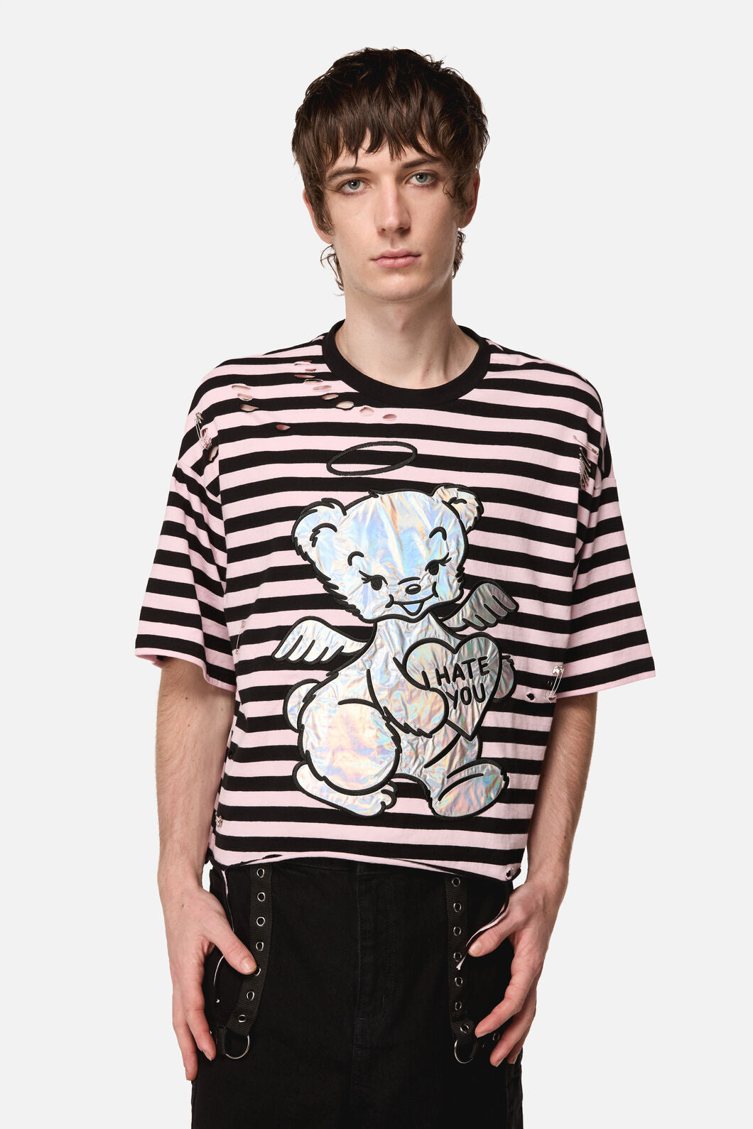 Dangerfield - Hater Distressed Tee - black-pink