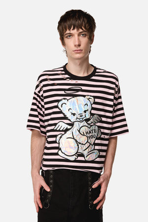 Dangerfield - Hater Distressed Tee - black-pink