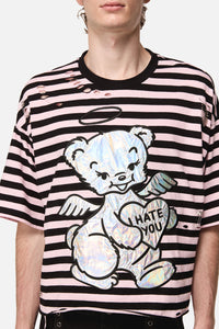 Dangerfield - Hater Distressed Tee - black-pink