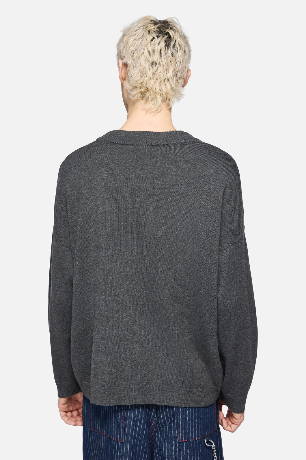 Dangerfield - Tricksters Argyle Cardi - grey