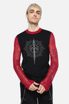 Dangerfield - Dagger Goth Distressed Knit - black-red