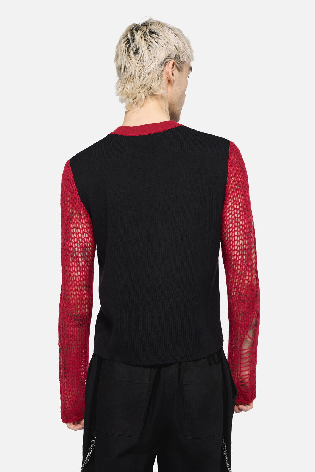 Dangerfield - Dagger Goth Distressed Knit - black-red