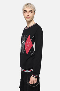 Dangerfield - Argyle Moon Knit - black