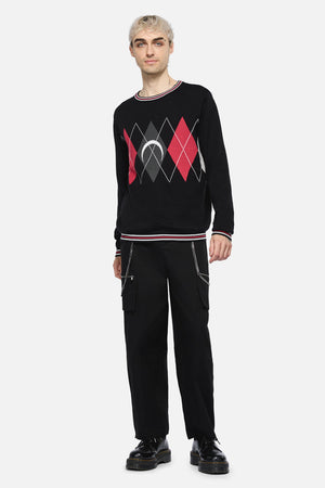 Dangerfield - Argyle Moon Knit - black