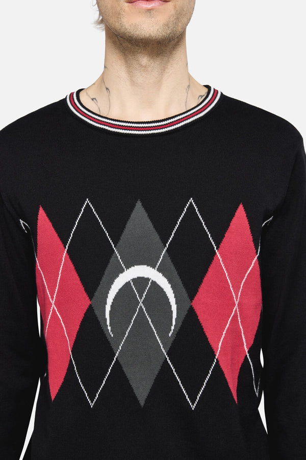 Dangerfield - Argyle Moon Knit - black