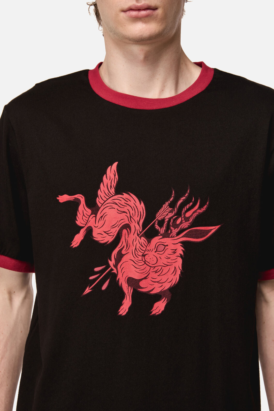 Dangerfield - Jackalope Ringer Tee - black