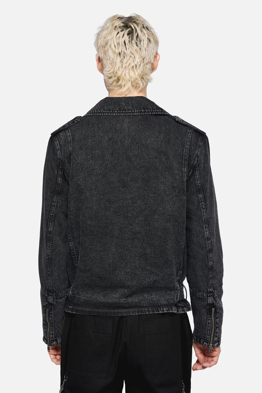 Dangerfield - Punk Denim Moto Jacket - black