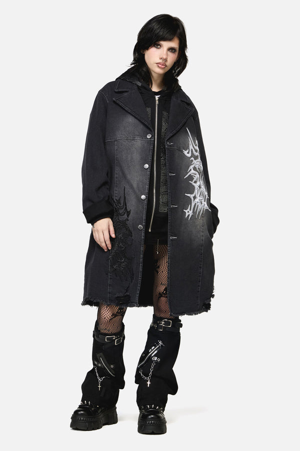 Dangerfield - Y2K Sigil Denim Jacket - black