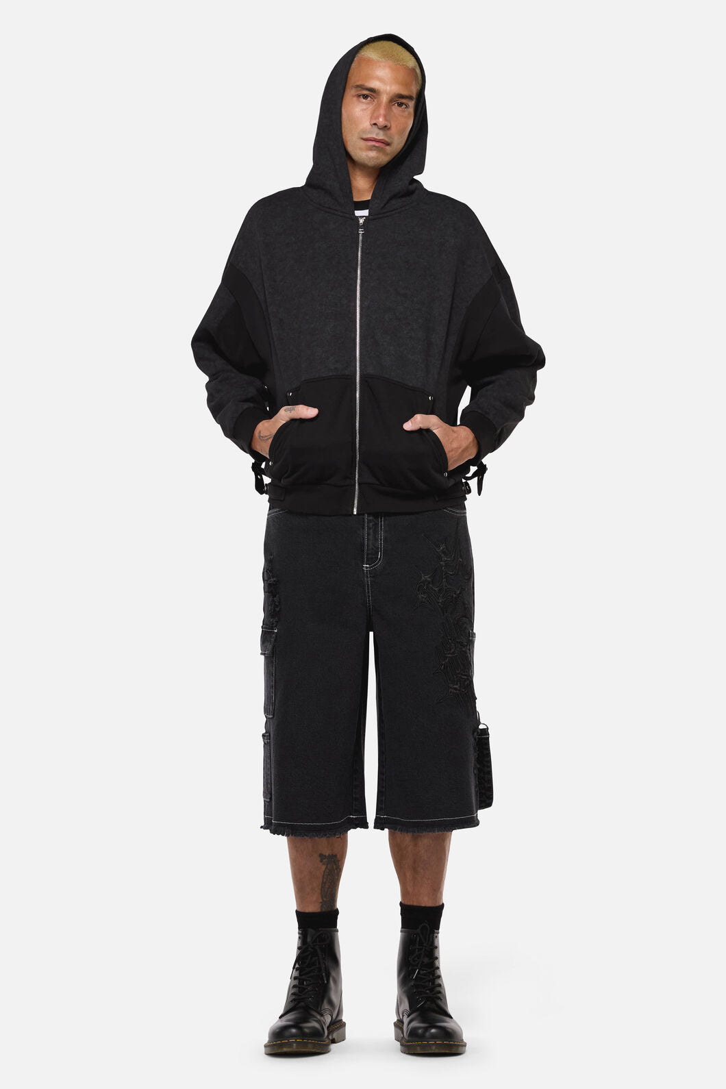 Dangerfield - Goth Buckle Hoodie - black