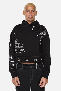 Dangerfield - Y2K Sigil Eyelet Hoodie - black