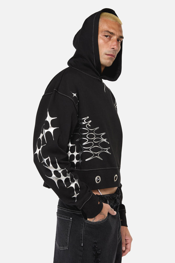 Dangerfield - Y2K Sigil Eyelet Hoodie - black
