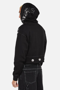 Dangerfield - Y2K Sigil Eyelet Hoodie - black