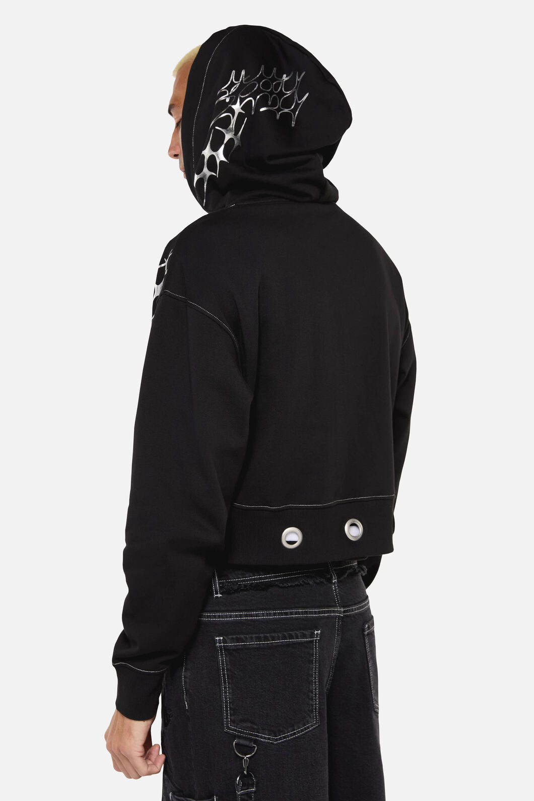Dangerfield - Y2K Sigil Eyelet Hoodie - black