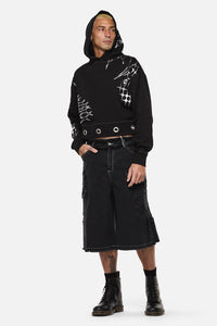 Dangerfield - Y2K Sigil Eyelet Hoodie - black