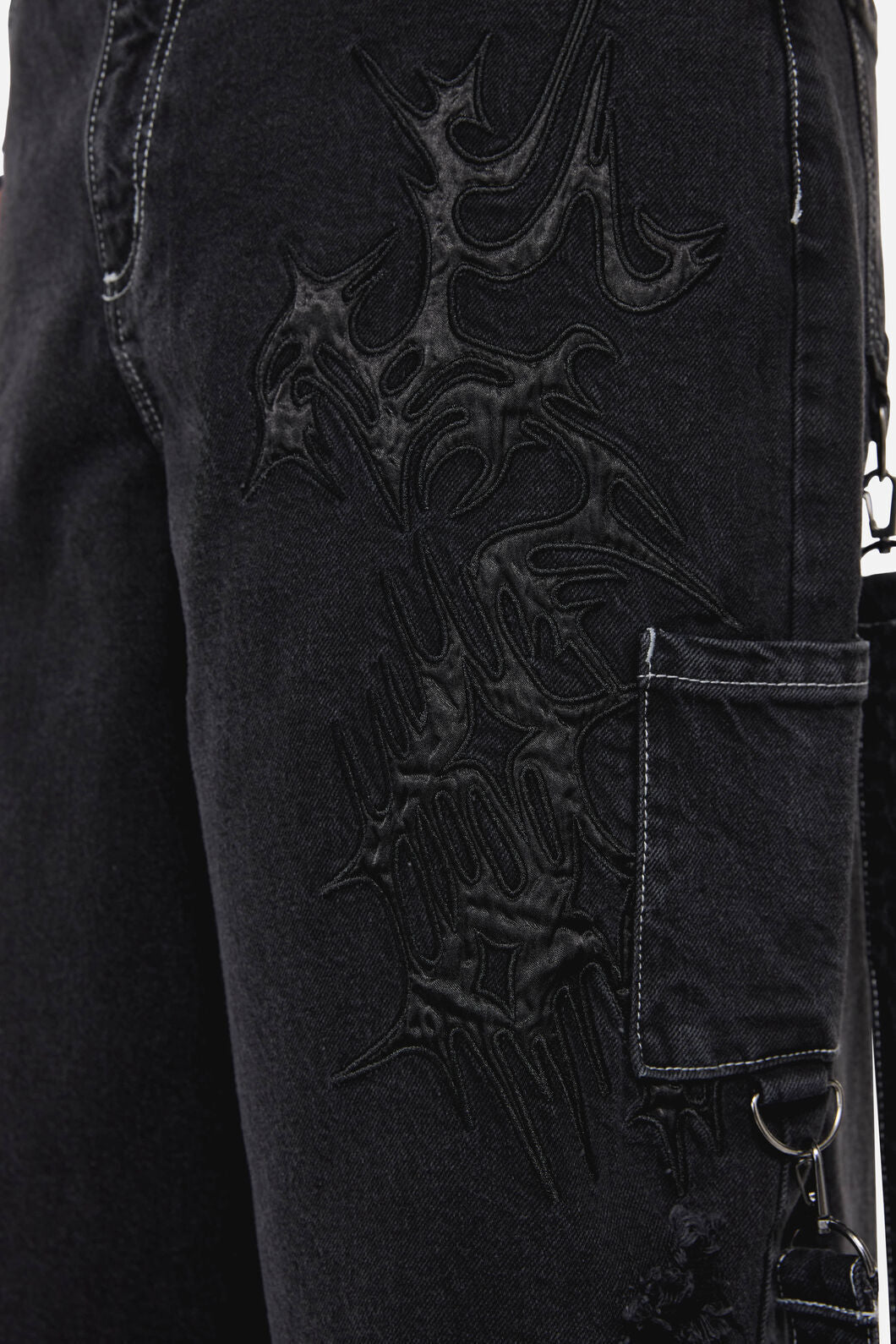 Dangerfield - Y2K Sigil Wide Leg Jeans - black