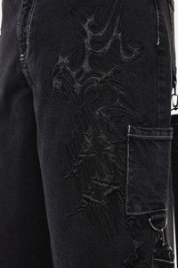 Dangerfield - Y2K Sigil Wide Leg Jeans - black
