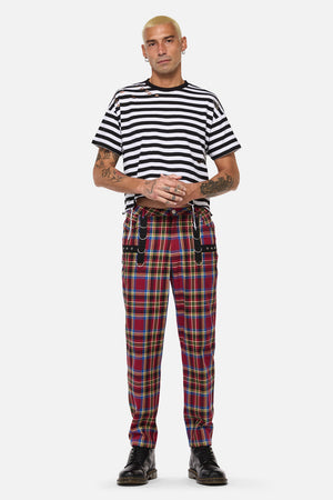 Dangerfield - Crowned Tartan Pant - red