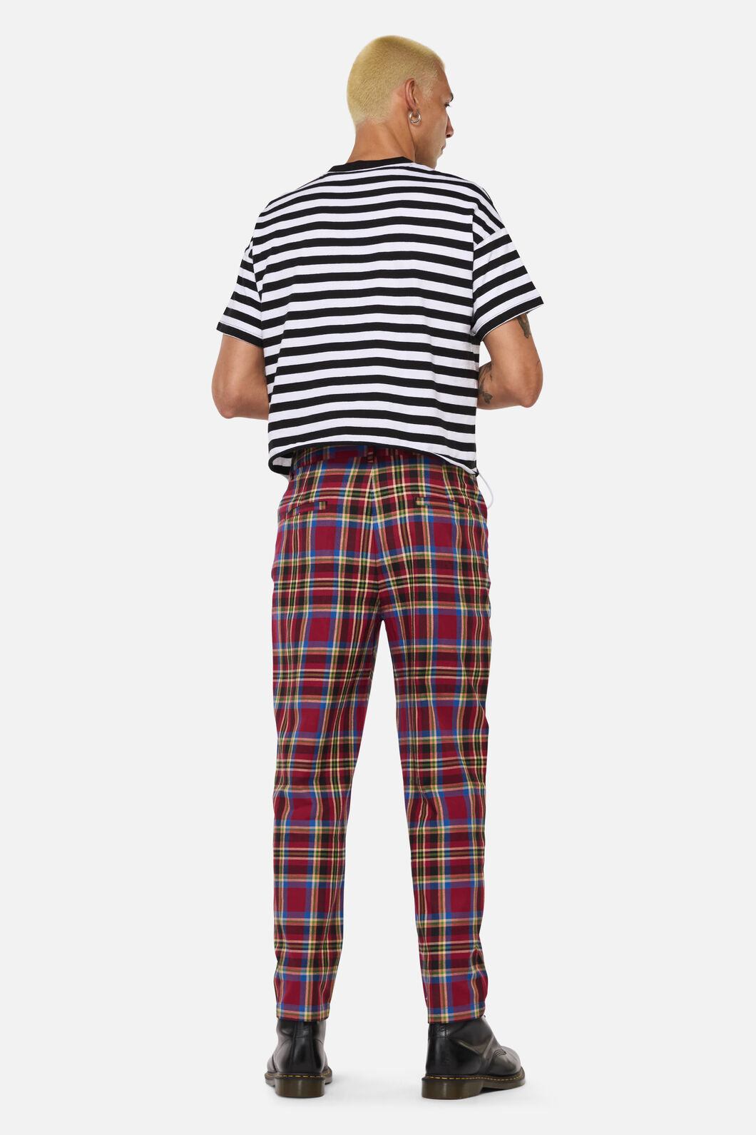 Dangerfield - Crowned Tartan Pant - red