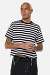 Dangerfield - Sigil Goth Stripe Distressed Tee - black-white