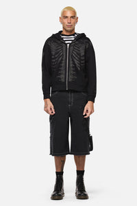 Dangerfield - Skele Diamonte Zipper Hoodie - black