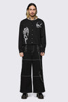 Dangerfield - Archangel Print Jersey Cardi - black