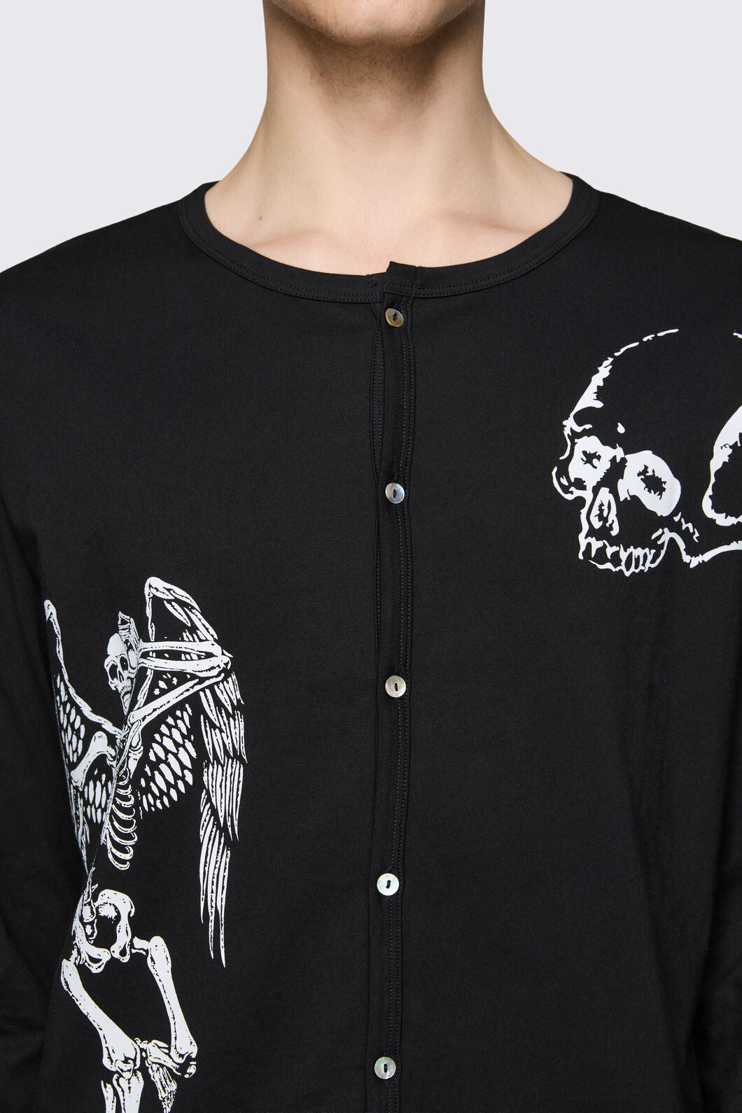 Dangerfield - Archangel Print Jersey Cardi - black
