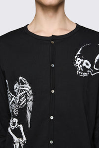 Dangerfield - Archangel Print Jersey Cardi - black