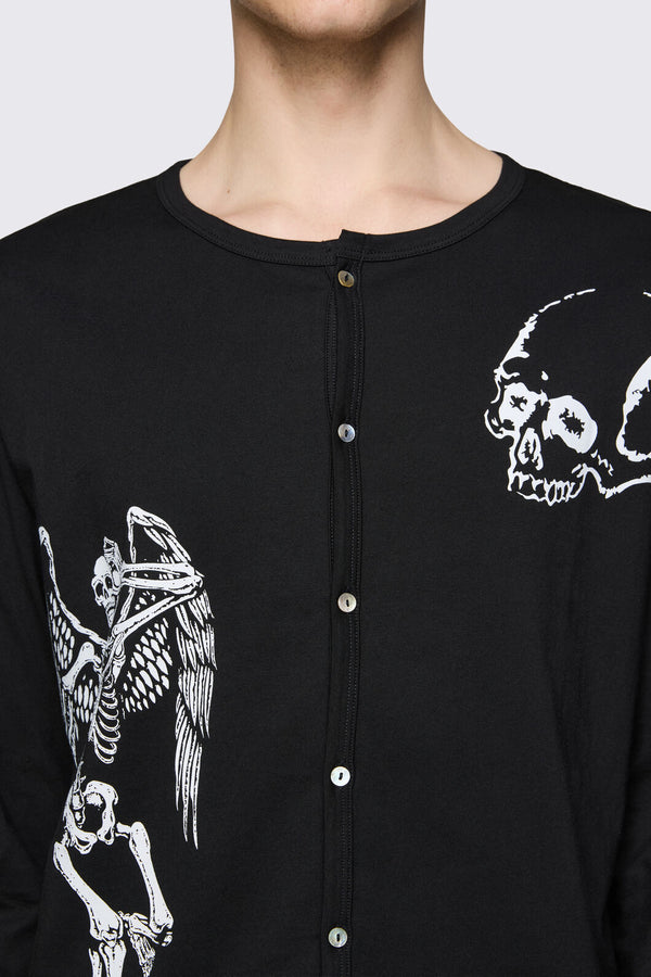 Dangerfield - Archangel Print Jersey Cardi - black