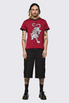 Dangerfield - Big Cat Retro Ringer Tee - red