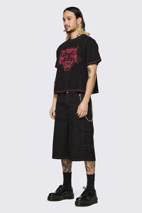 Dangerfield - Big Cat Crop Tee - black