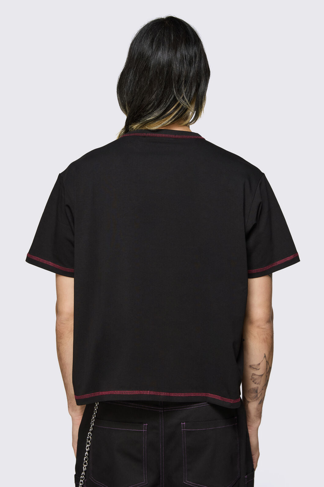 Dangerfield - Big Cat Crop Tee - black