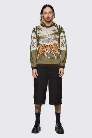Dangerfield - Big Cat Scene Knit - multi