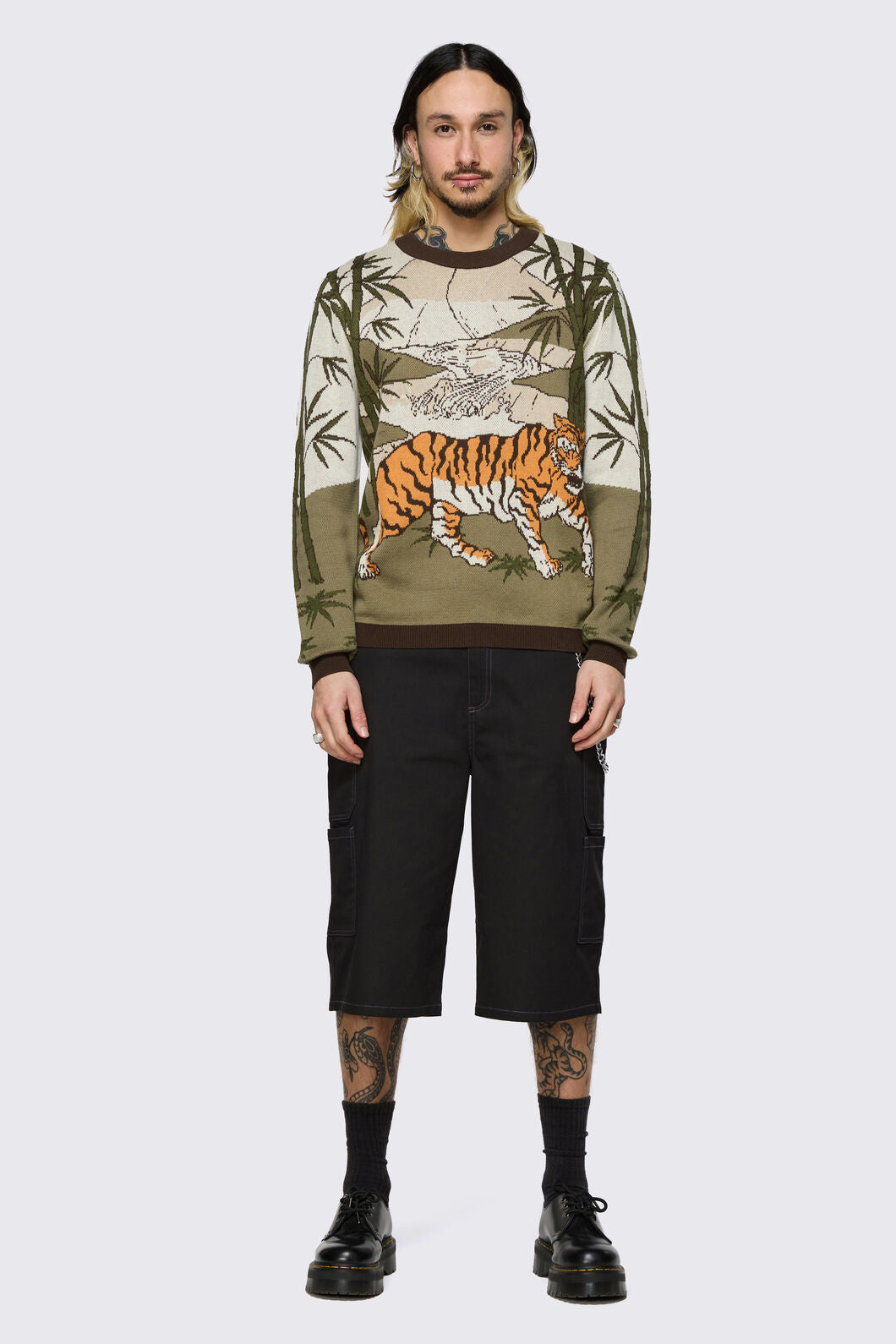 Dangerfield - Big Cat Scene Knit - multi