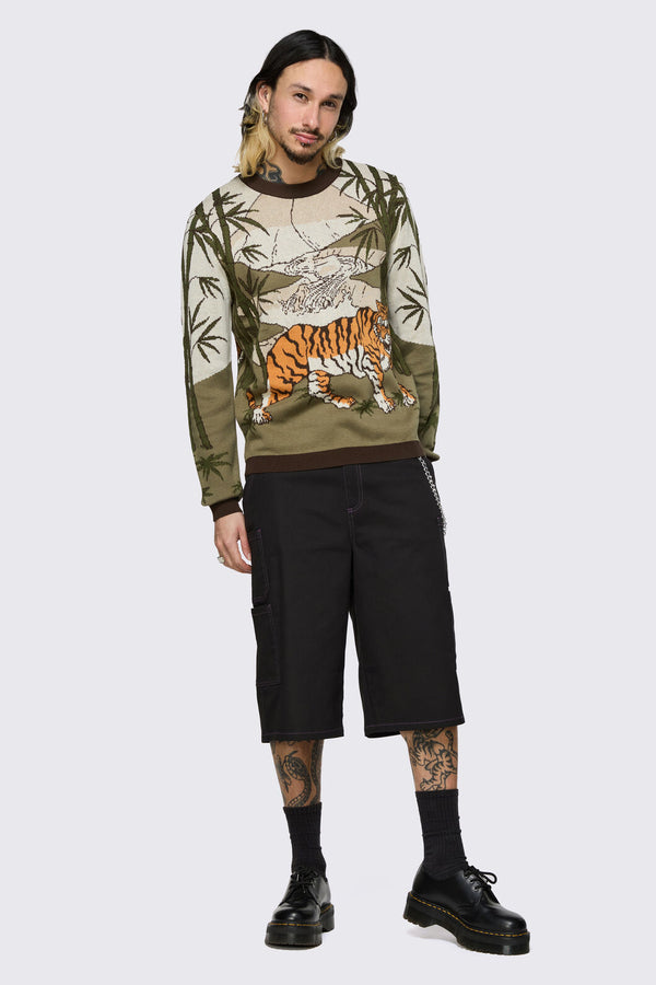 Dangerfield - Big Cat Scene Knit - multi